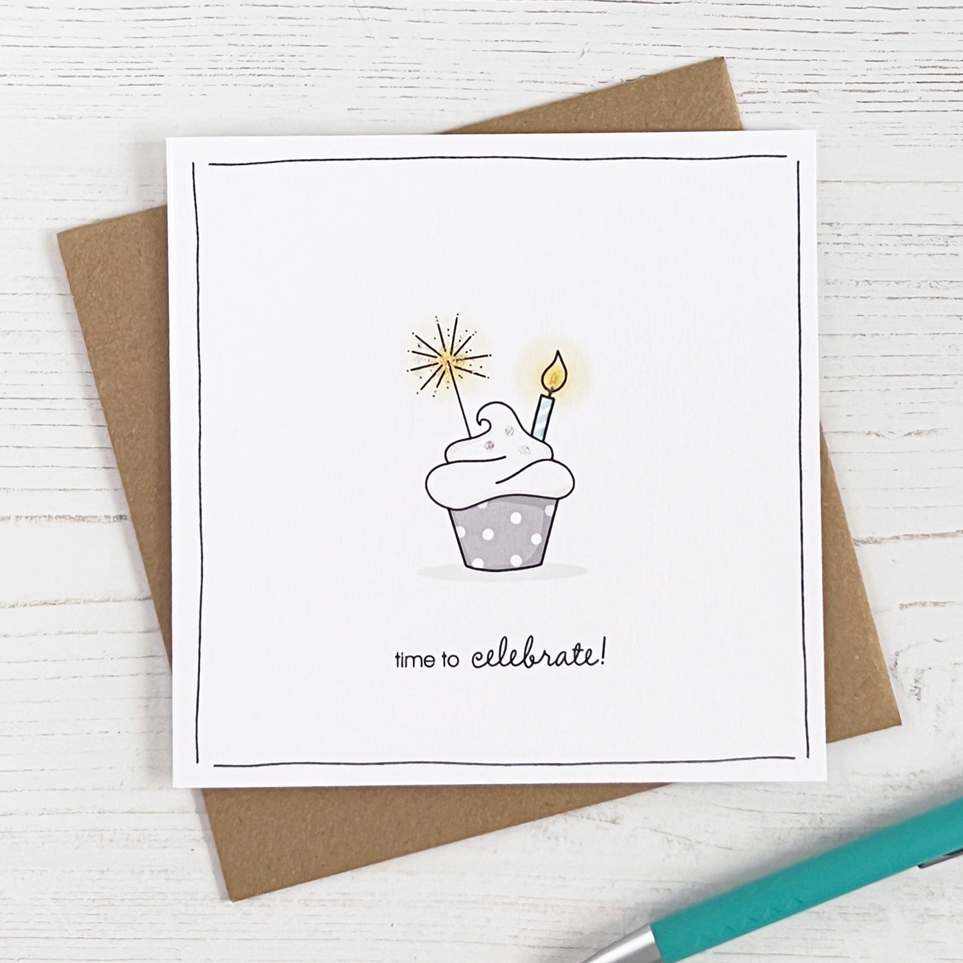Birthday Cupcake Sparkler Card